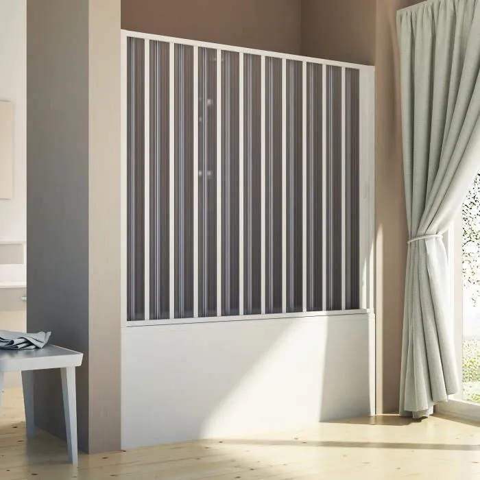 Pare baignoire de douche 160 CM H150 PVC mod. Delfi avec ouverture latérale