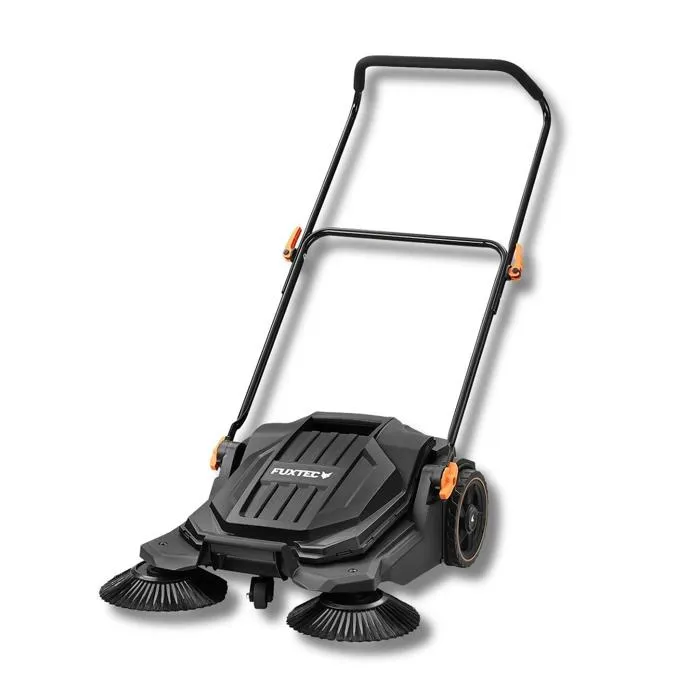 Balayeuse Manuelle Fuxtec Fx-hk65 Largeur 650 Mm, Bac 20 L, Pour Surfaces Extérieures Jusqu'à 2000m2 Allées Terrasses