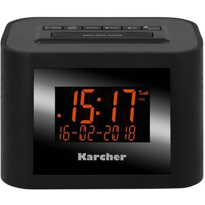 Karcher Dab 2420 Radio-réveil Fm Noir
