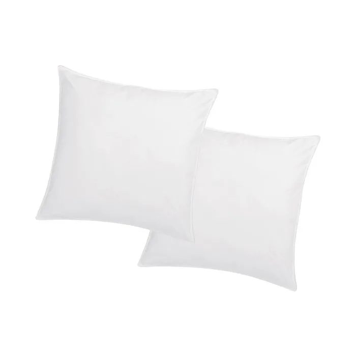 Lot de 2 oreillers mémoire de forme mémofill 60 x 60 cm - Percale de coton - 91 fils/cm² - 750 gr - Blanc - AUXENCE