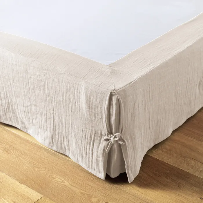Cache-sommier 90 x 190 cm Double Gaze de Coton 125 g/m² Gaïa Pampa