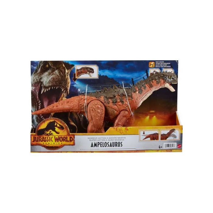 Coffret Dinosaure Mega Action: Ampelosaurus - Articule - Dino Dominion - Jurassic World - Mattel Hdx50