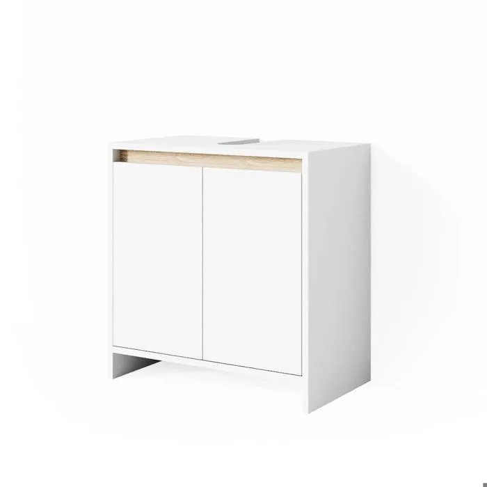 Vicco Meuble sous vasque simple Blanc/Sonoma 58x60cm