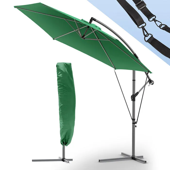 Vounot Parasol Deporte 3m Avec Housse De Protection Et Sangle De Fixation Vert