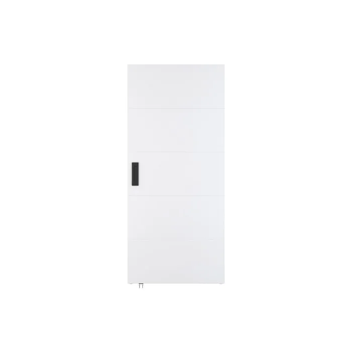 Porte coulissante en bois et MDF avec rail invisible - Blanc - 83 x 210 cm - SOMIRI