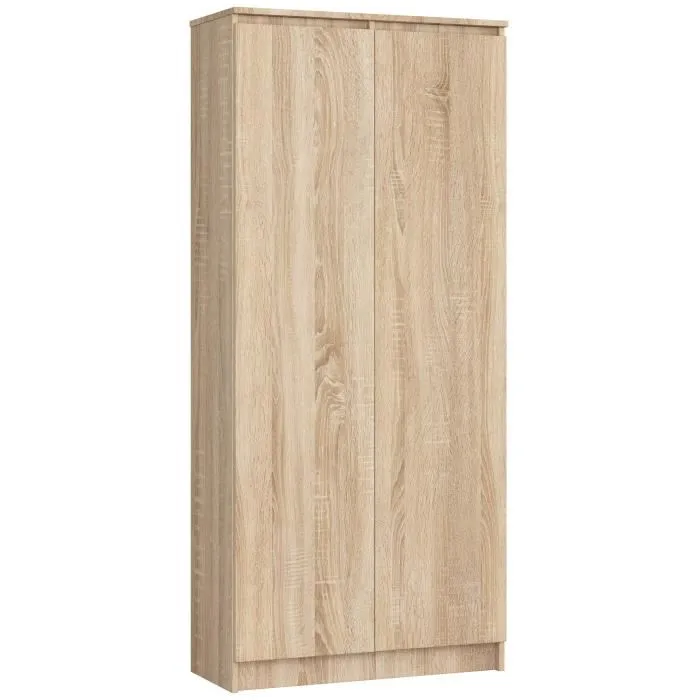 Bibliothèque de bureau Armoire AKORD R80 Chêne Sonoma 80 cm 2 portes façade Chêne Sonoma 8 étagères 80x35x180 cm
