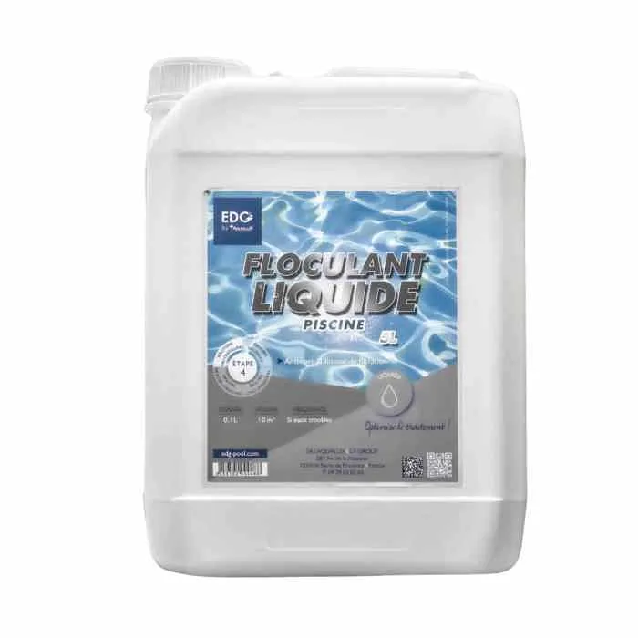 Floculant Clarifiant Piscine Edg By Aqualux Bidon 5 Litres Blanc Plastique