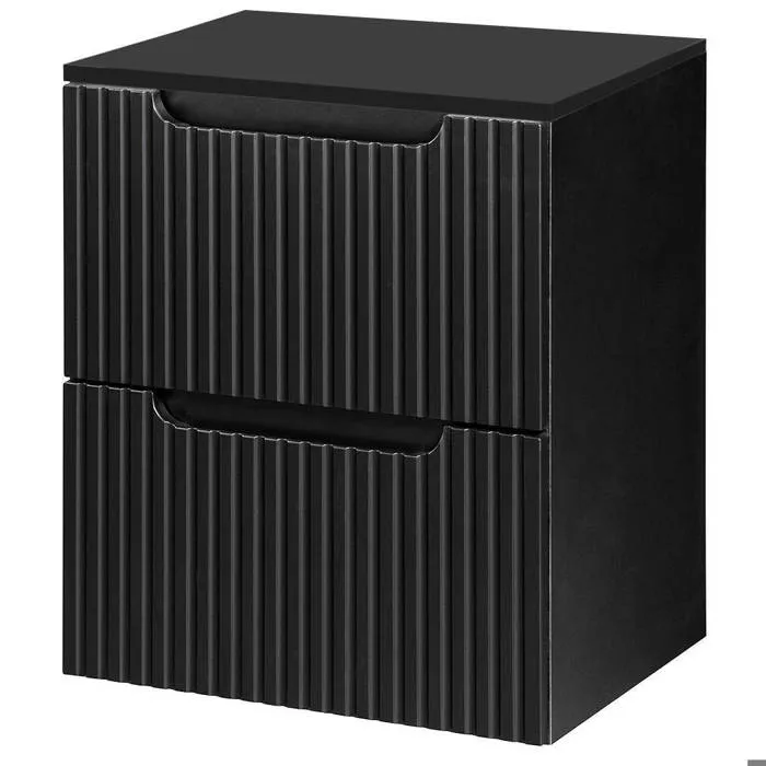 Meuble sous lavabo SKELBOLU 51 x 60 x 40 cm noir en.casa