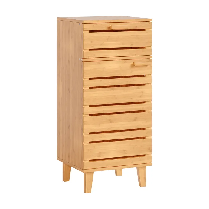Armoire de salle de bain Epind bambou naturel
