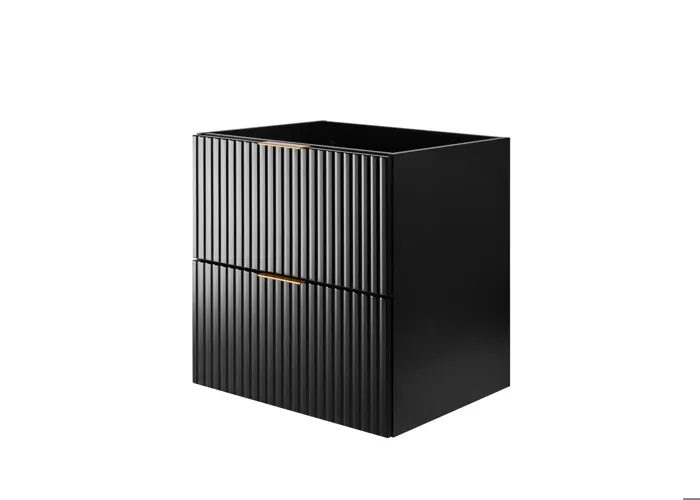 Meuble suspendu sous lavabo FLOW couleur noir 60 cm