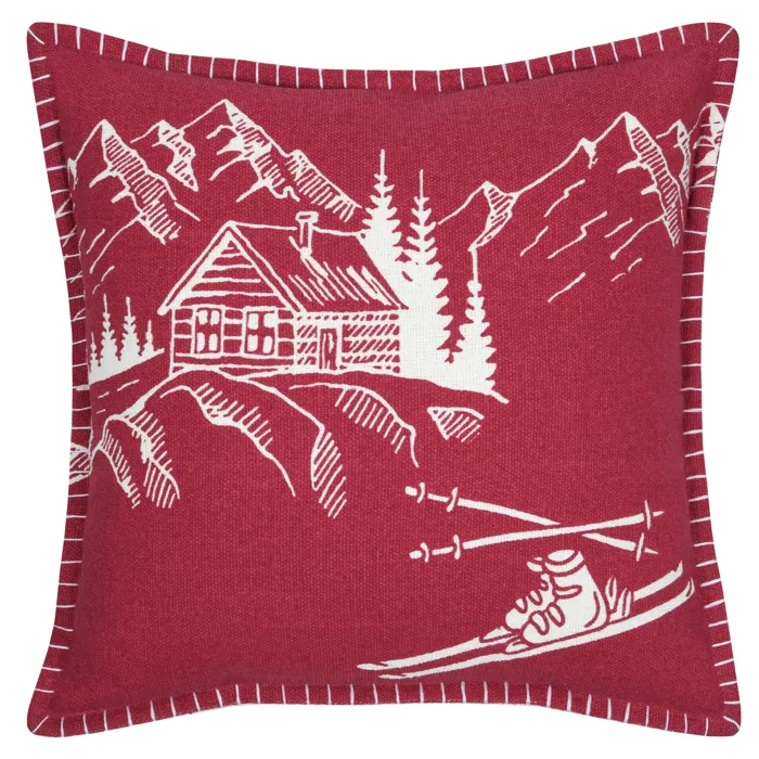 Coussin Chalet Montagne En Coton