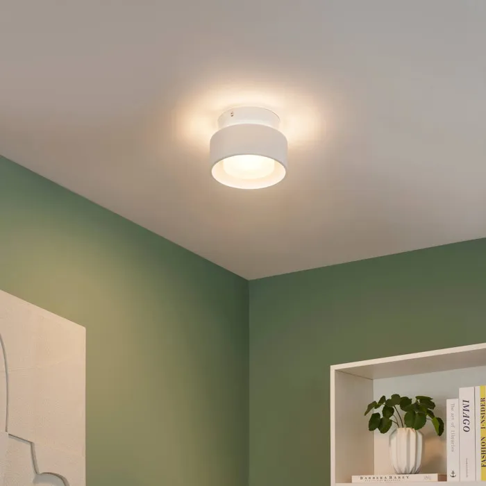 Plafonnier spot blanc IP20 15 cm LED dimmable - Prins