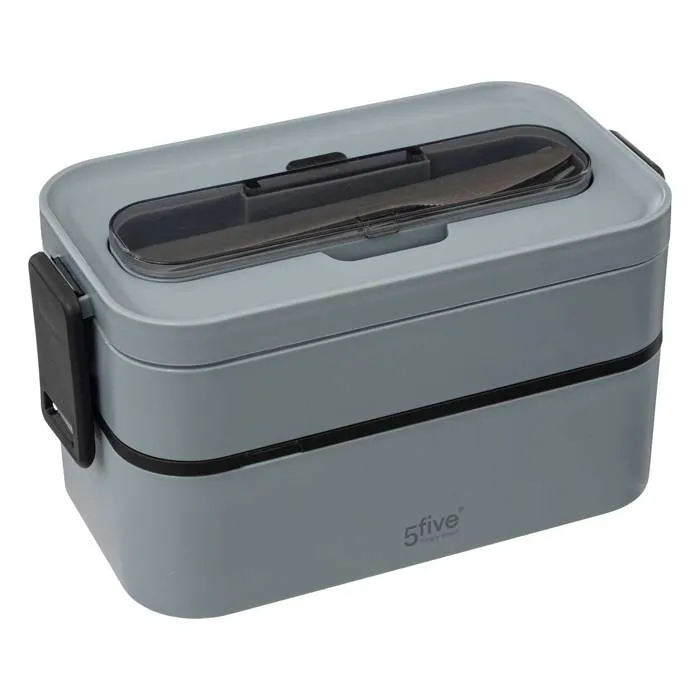 Lunch Box Double Compartiments Avec Couverts - 5five