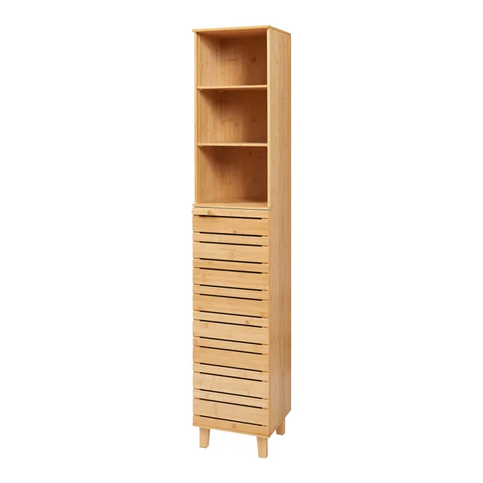 Meuble colonne de salle de bain Epind bambou 180 x 33 x 30 cm naturel