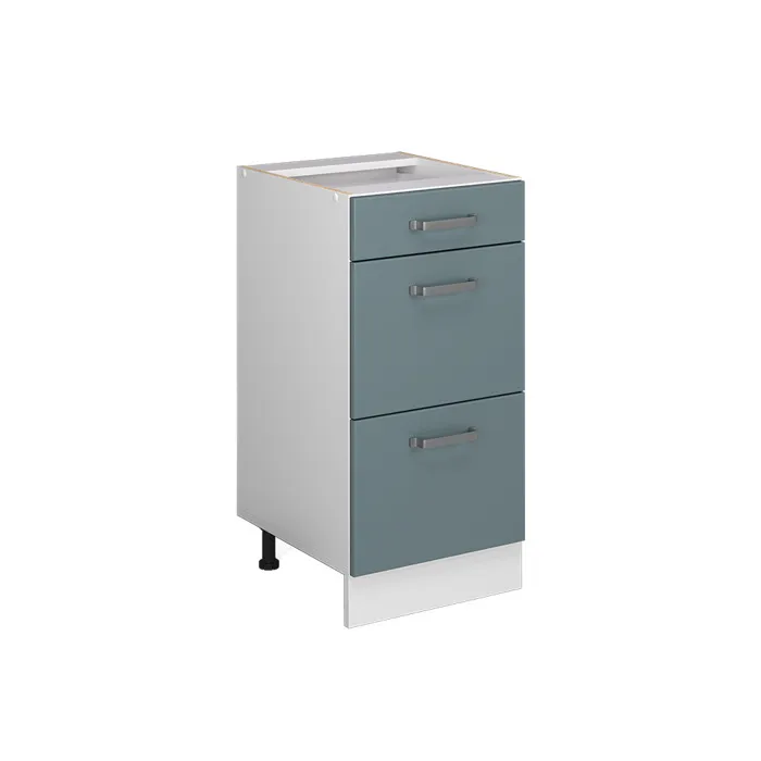 Vicco Meuble cuisine Bleu-gris 40cm avec tiroirs, sans PT