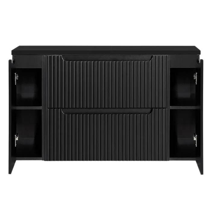 Meuble sous lavabo Newport 121 x 60 x 40 cm noir en.casa