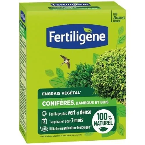 Engrais Naturel Conifères, Bambous & Buis 650 G Fertiligène 100% Naturel