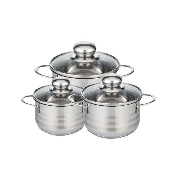 Batterie De Cuisine 3 Faitouts 16/20/24cm Brillant