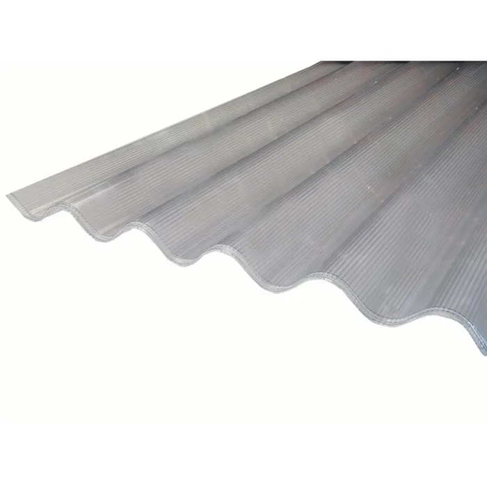 Plaque de polycarbonate ondulé alvéolaire 6mm GO (grande onde 177/51 mm) Clair, ep.6 mm, l.- 92cm, L.- 2.5m