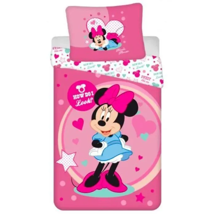 Jerry Fabrics - Parure De Couette + Taie D'oreiller "minnie" - 140 X 200 Cm