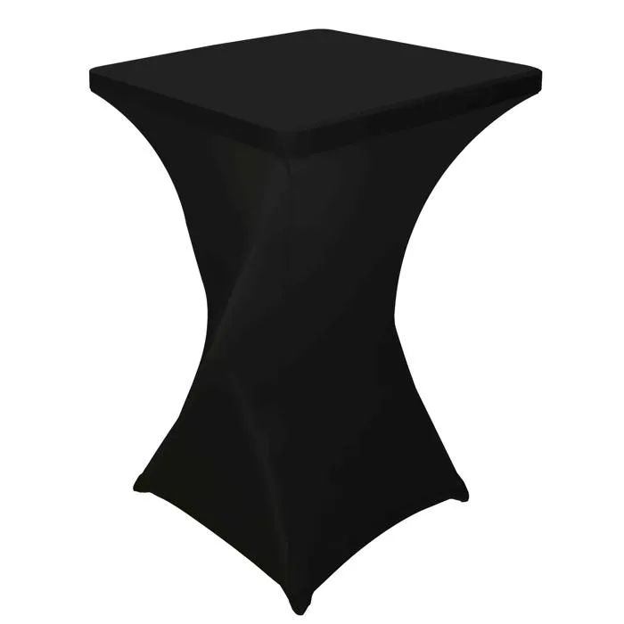 Housse de mange-debout carré noire 70x70x80 cm Oviala