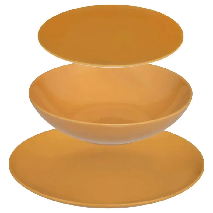 Service 18 Pièces "colorama" Jaune - Sg Secret De Gourmet