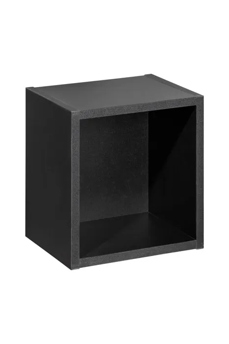 Etagère haut de salle de bain suspendue NOVA NOIR 27 x 28 cm