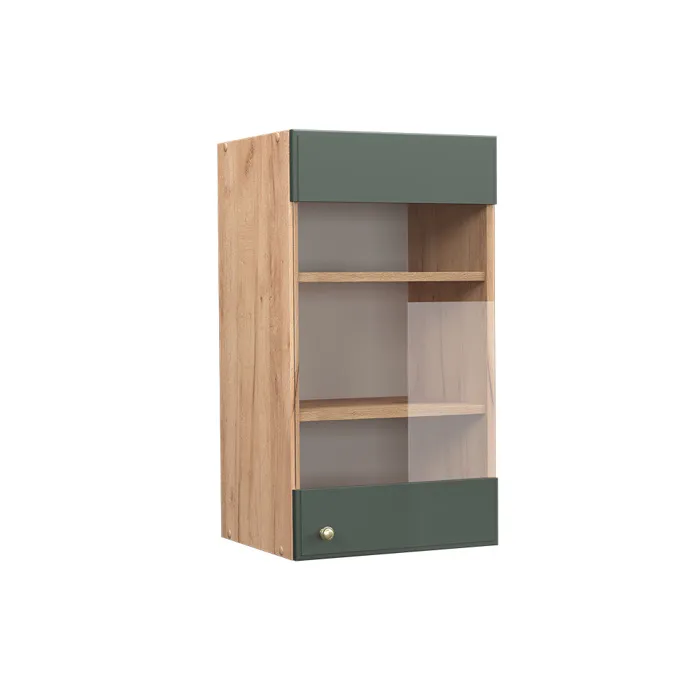 Vicco Meuble de cuisine haut vitré Vert Or Campagne 40cm