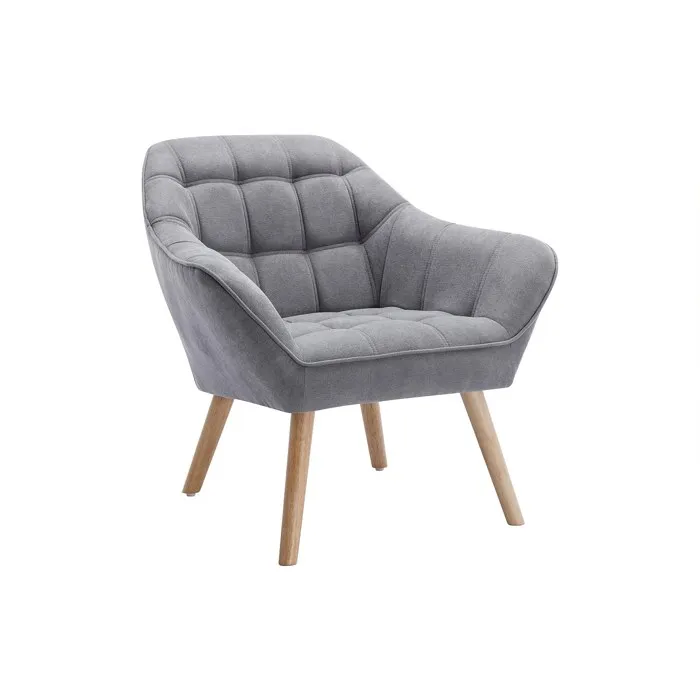 Fauteuil En Tissu Gris Caserta