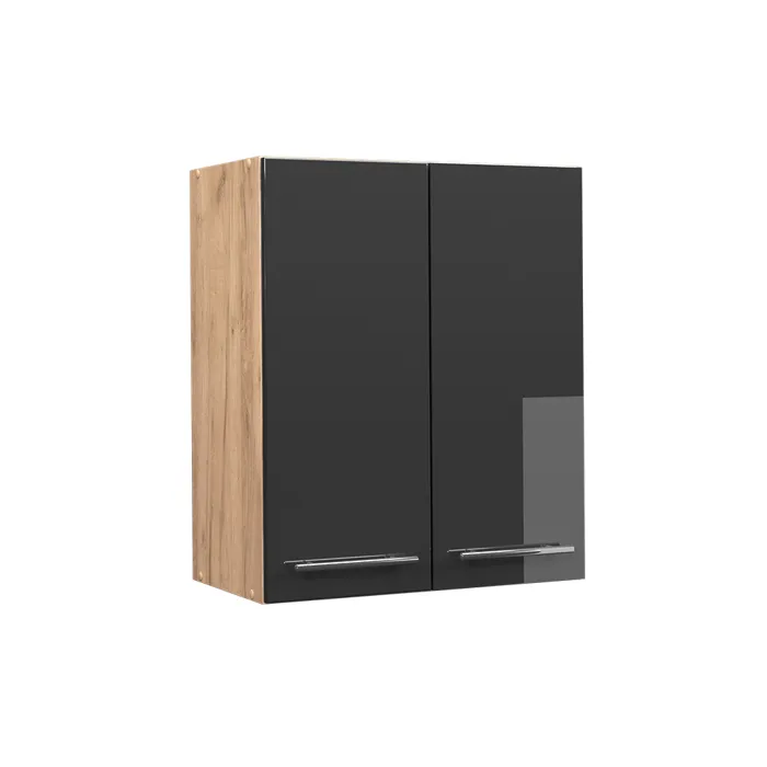 Vicco Elément haut de cuisine Anthracite Haute brillance 60cm