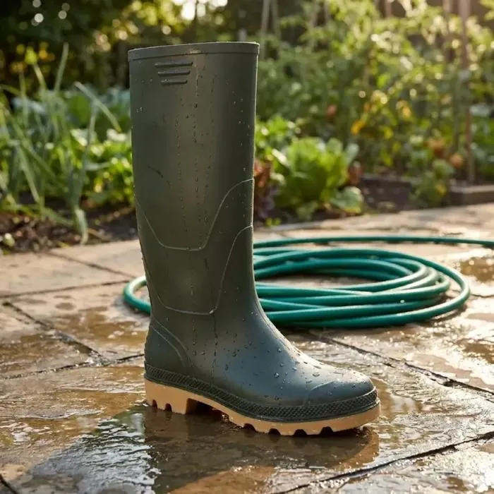 Bottes Hautes Pvc Vertes Polyvalentes Du 40 Au 46 Taille 40