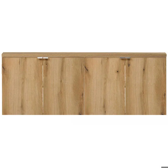 Meuble double vasque NEWPORT 160 x 60 x 40 cm effet chêne en.casa
