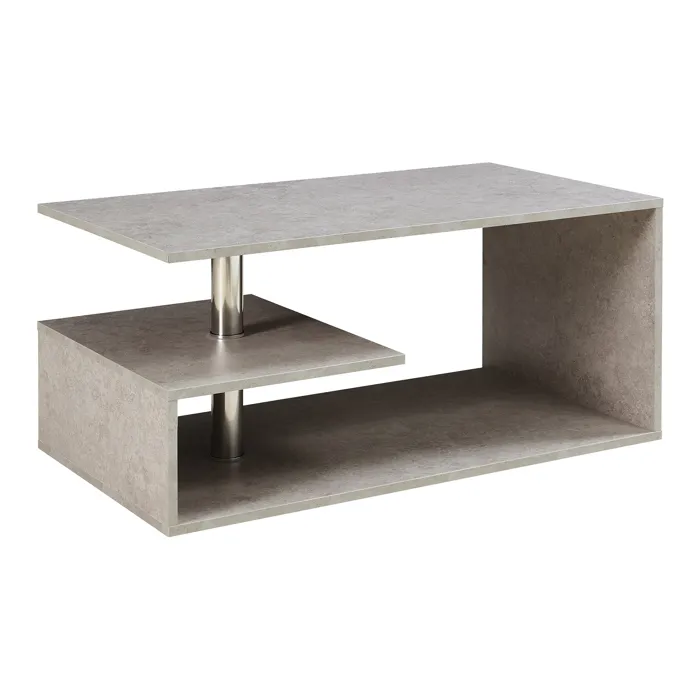 Table basse Haarlem 90 x 50 x 41 cm effet béton clair en.casa