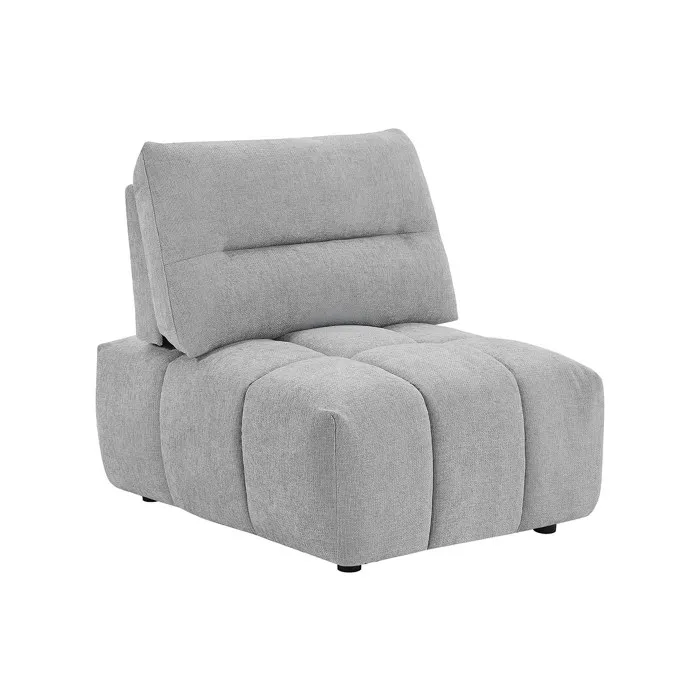 Fauteuil dossier avance-recule en tissu texturé gris clair APOLIU