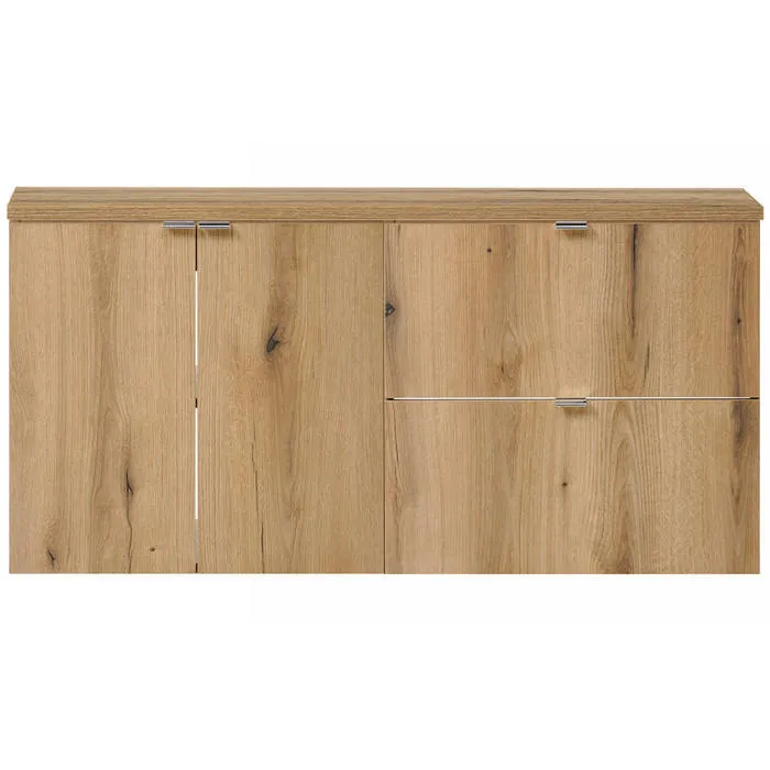 Meuble sous lavabo double Newport 120 x 60 x 40 cm effet chêne en.casa