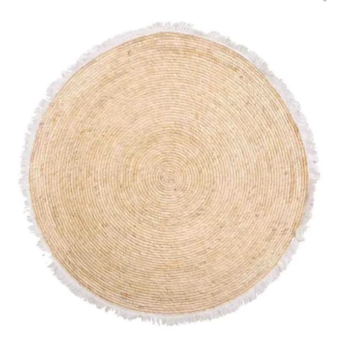 Tapis Alexandra House Living Blanc Naturel 100 X 100 Cm Circulaire