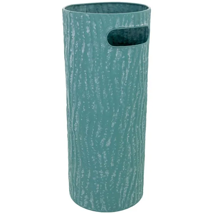 Porte-parapluie en métal bleu 20,5 x 20,5 x 50 cm (hauteur)