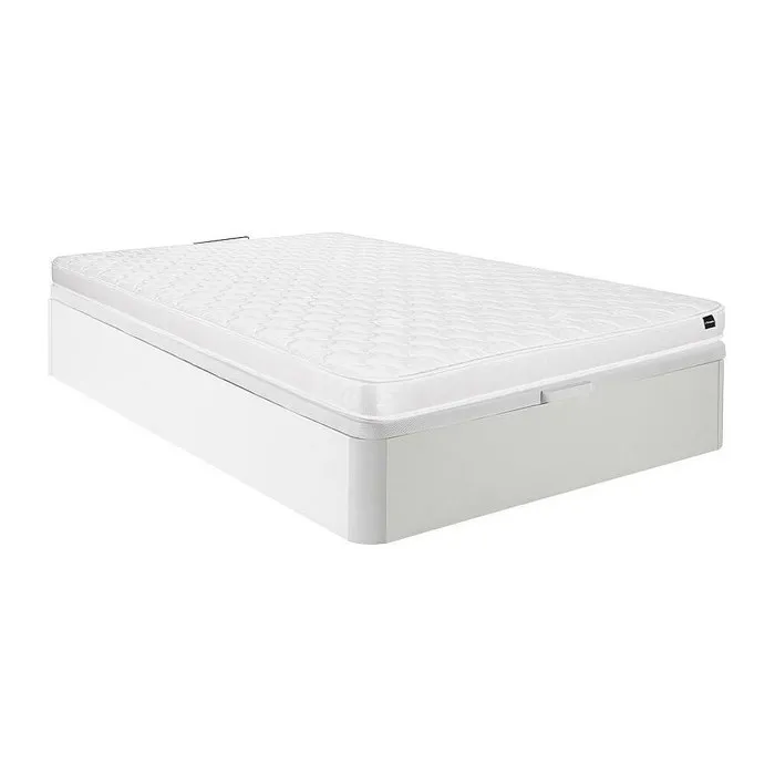 Ensemble 120 x 200 cm sommier coffre blanc + matelas mousse ép.15cm - DANAE II de YSMÉE