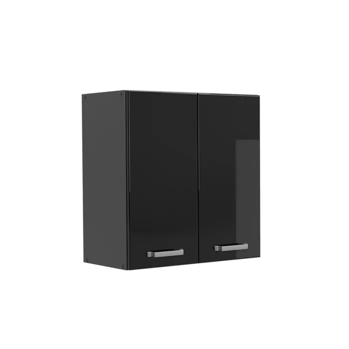 Vicco Elément haut de cuisine Noir Haute brillance 60cm