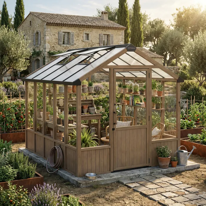 Serre de jardin en bois de cèdre 8,6m² Canopia by Palram