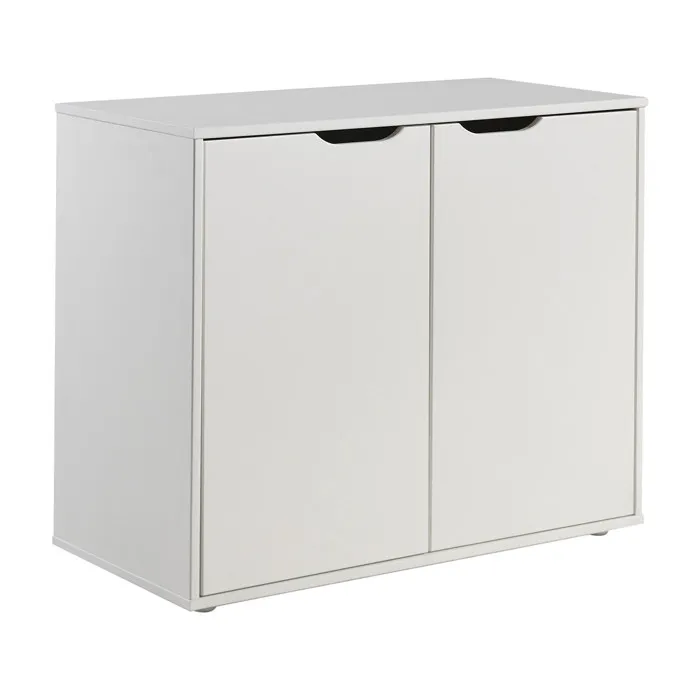 SLEEPY - Rangement 2 Portes Blanc Compatible Lits Mezzanine ou Mi-Haut
