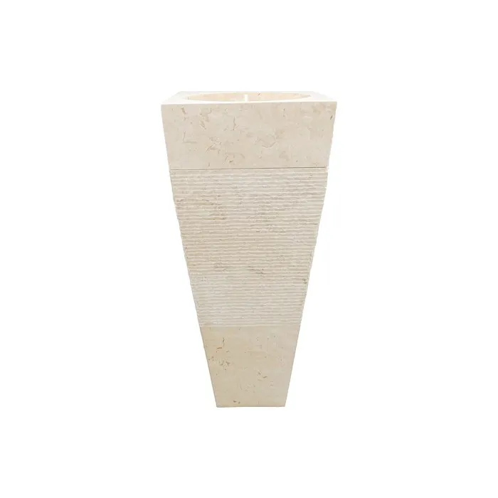 Vasque sur pied en marbre - MIDO - Couleur crème et grise