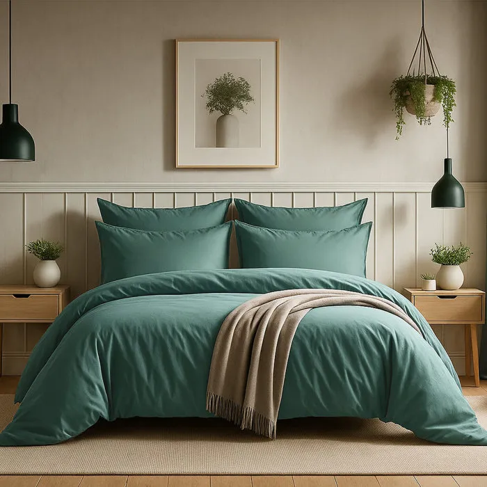 Parure housse de couette 100% coton 57fils, Essentiel