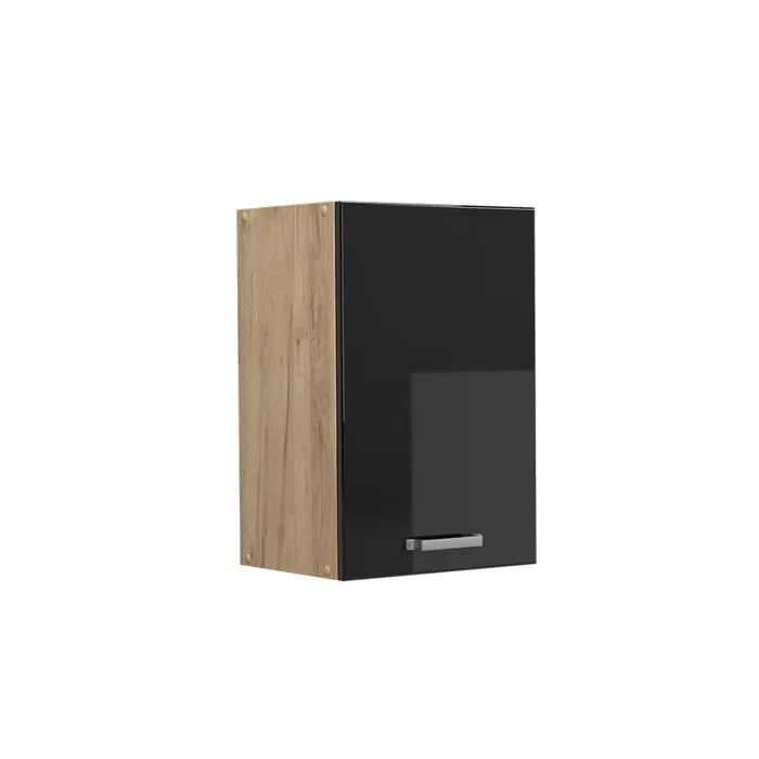 Vicco Elément haut de cuisine Noir Haute brillance 40cm