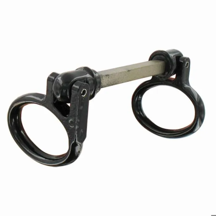 Anneau double articulé acier fouillot carré 7 mm pour vantail à déplacement - Ép. maxi 7,5 mm - CE612005