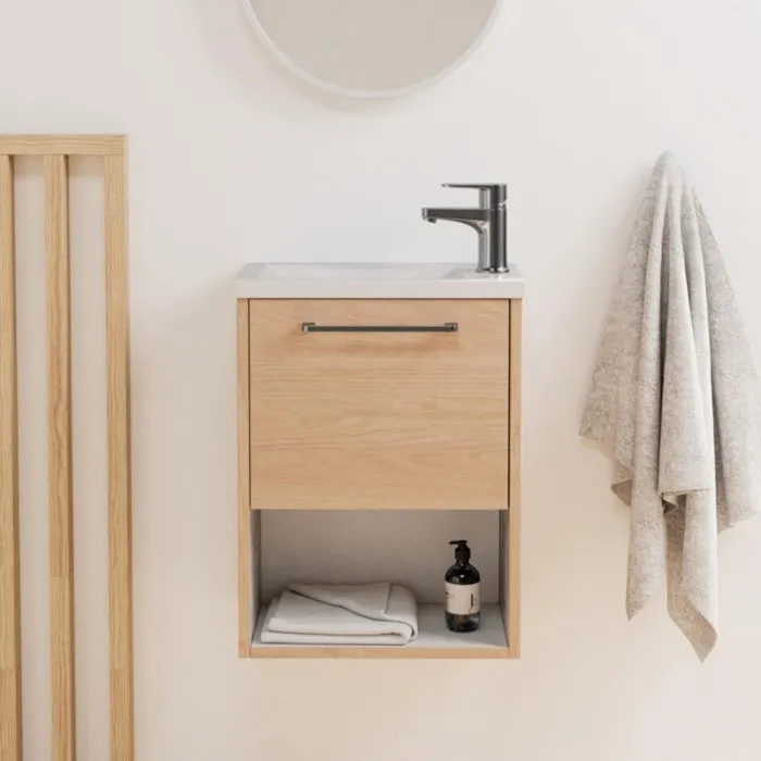 Ensemble meuble lave-mains NIKA + robinet