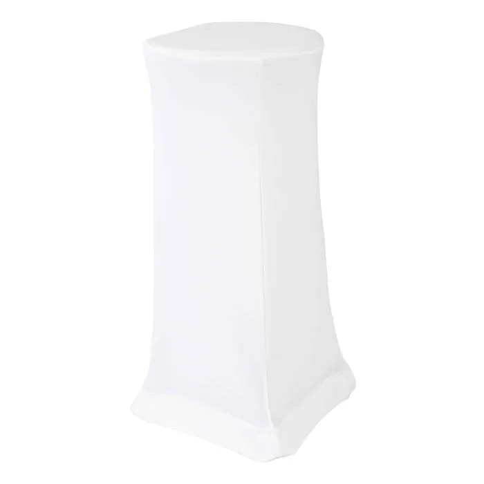 Housse blanche pour tabouret haut pliant Oviala