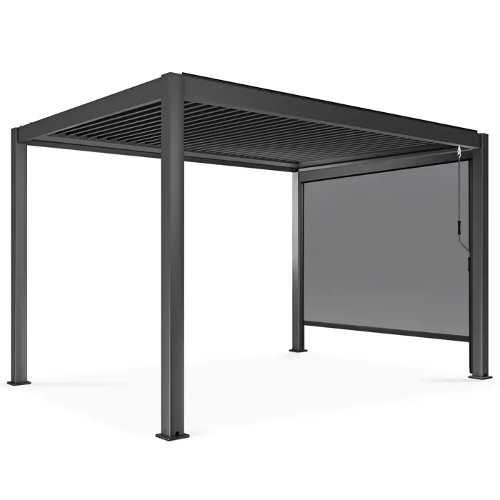 Pergola bioclimatique 3x4m autoportée avec 1 store 2,66 x 2,34 m Oviala