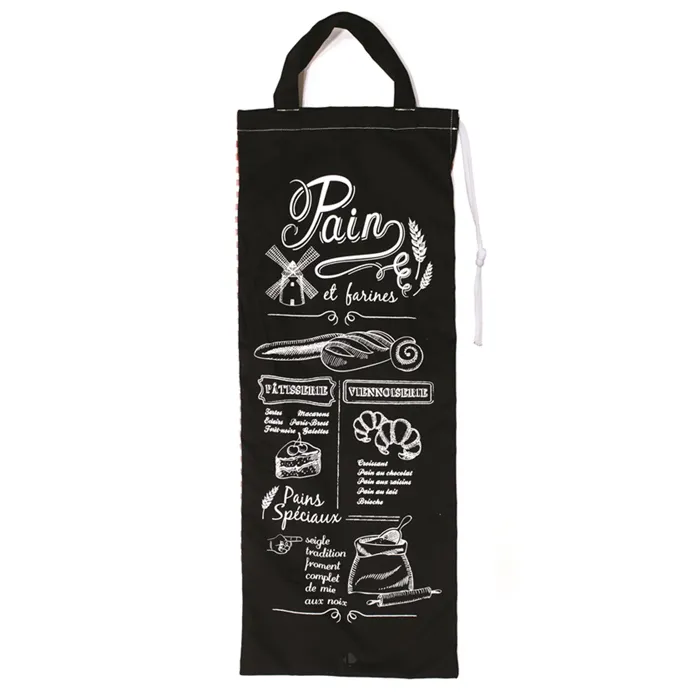 Sac À Pain Bistrot Noir/rouge