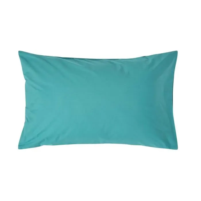 Taie D'oreiller 50x75cm Turquoise Coton Égyptien 200tc Homescapes